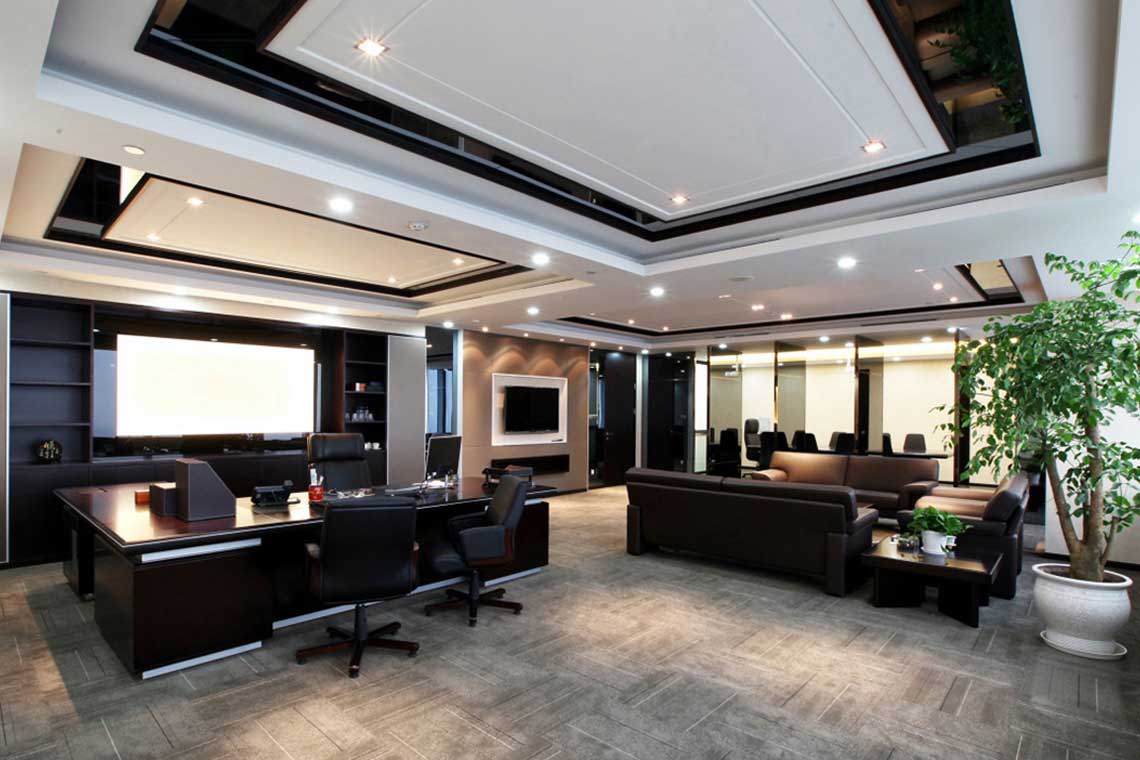 老板办公室设计效果图-老板办公室装修图集