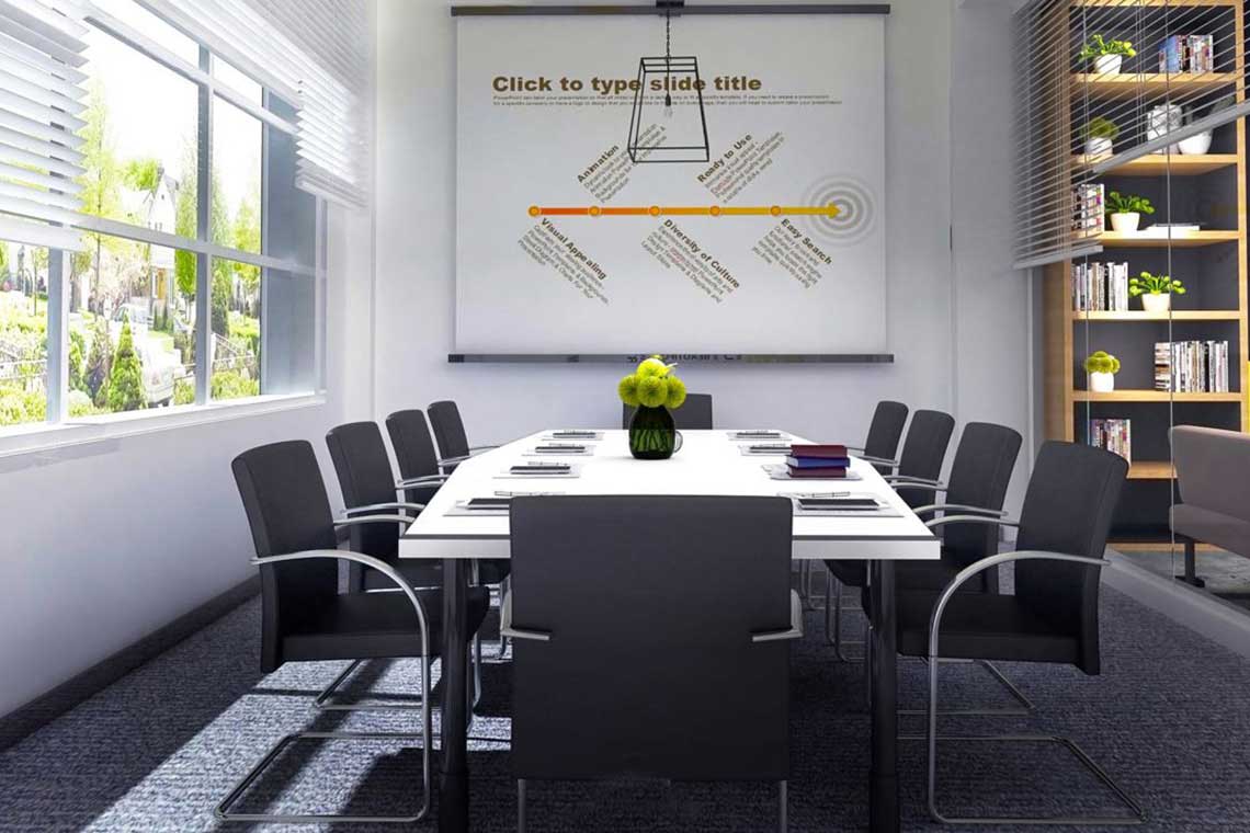 会议室设计效果图-办公室装修会议室设计图集