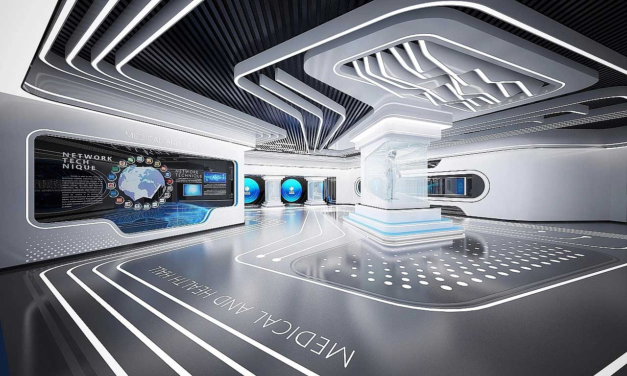 天津企业科技展厅设计装修效果图