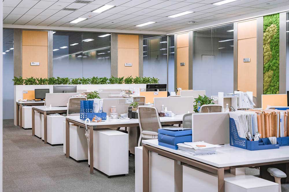 950平方郑州办公室装修施工效果图