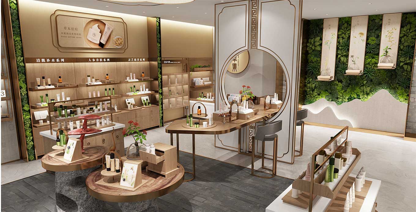 郑州护肤品专卖店设计装修效果图