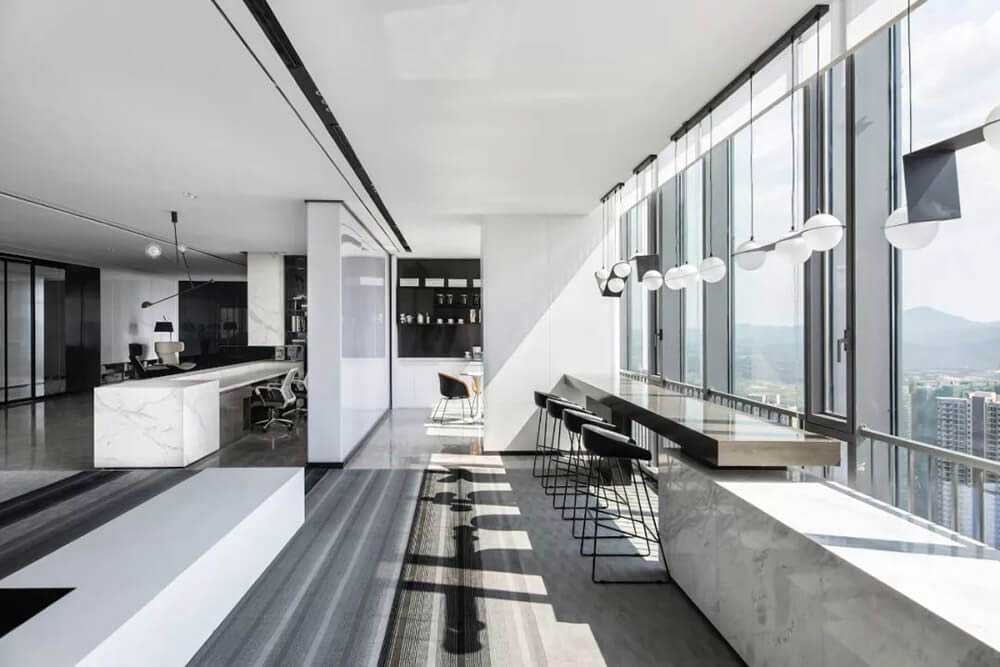 700平米办公室装修效果图-700平米高品质办公空间设计