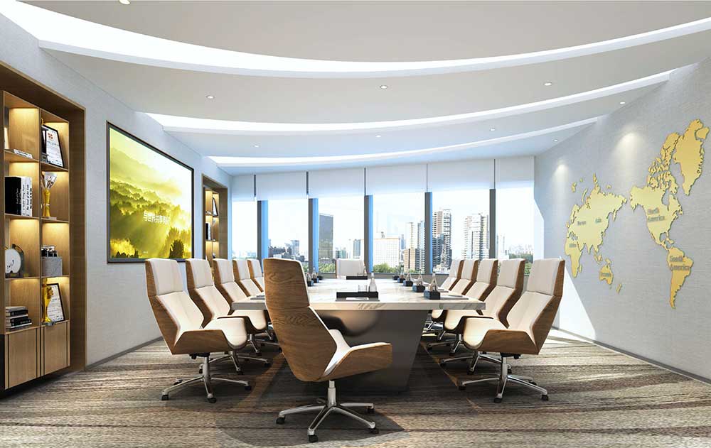 1000平米办公室装修效果图-1000平科技办公空间设计