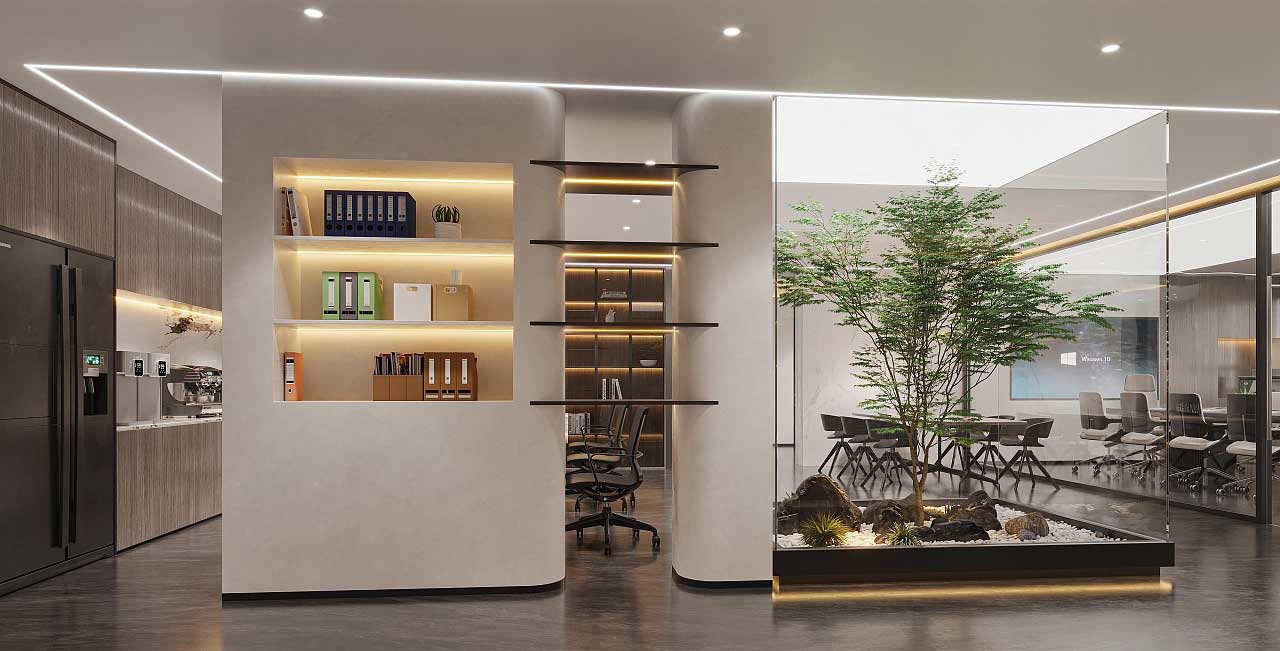 郑州办公室设计-办公室装修施工效果图