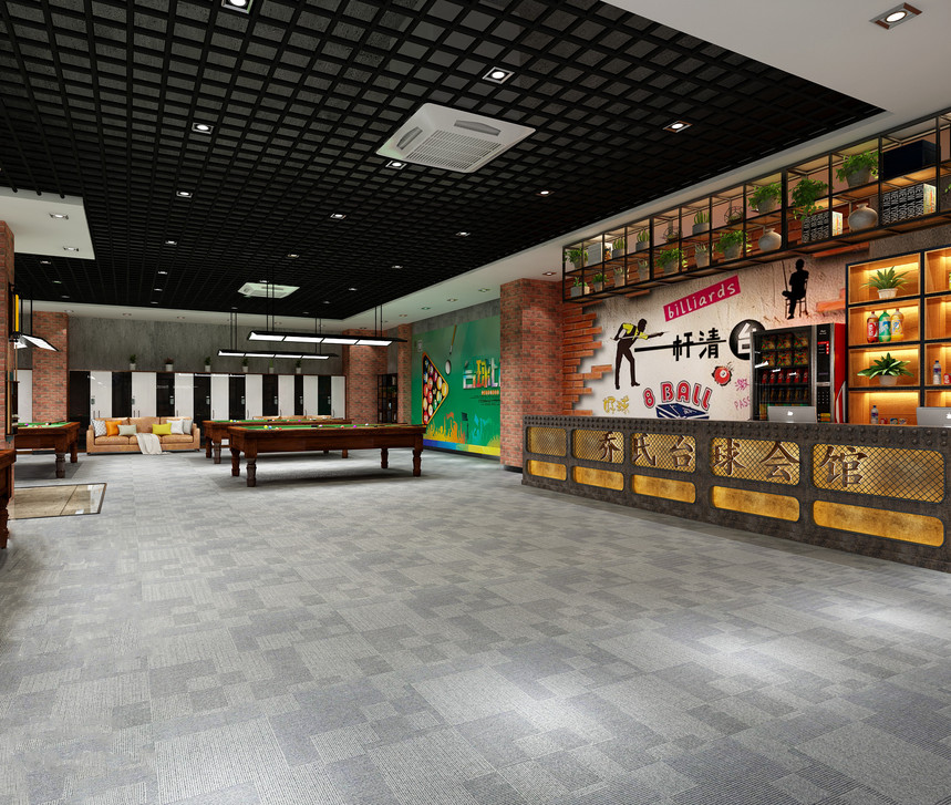 郑州台球厅设计-台球厅装修设计效果图