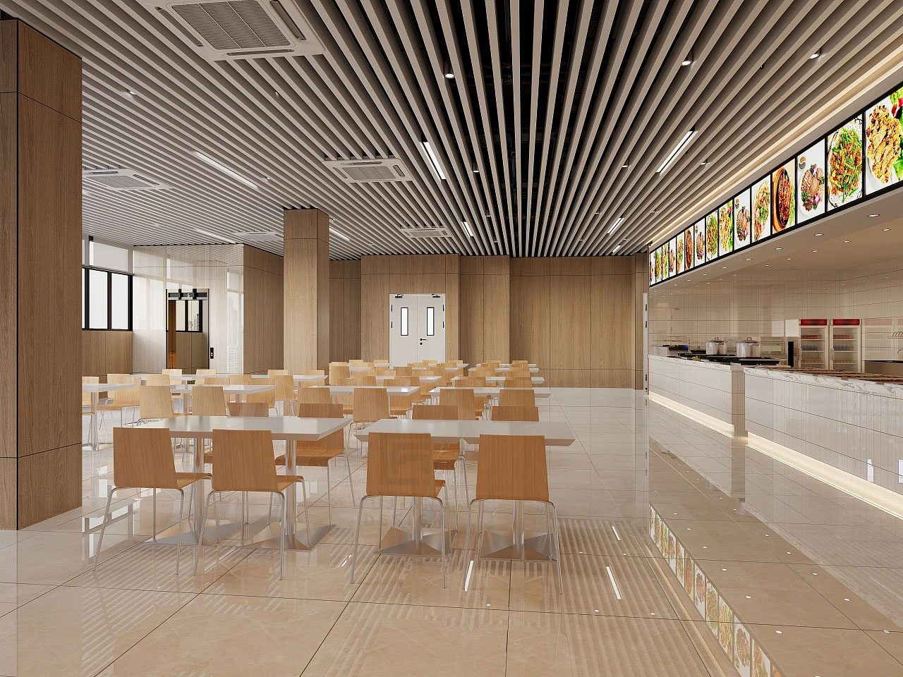 产业园食堂设计-产业园区员工食堂设计效果图
