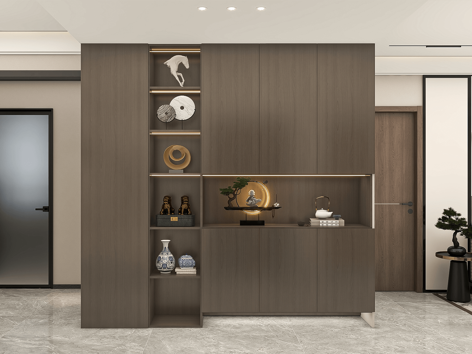 150平米新中式三居室装修设计效果图