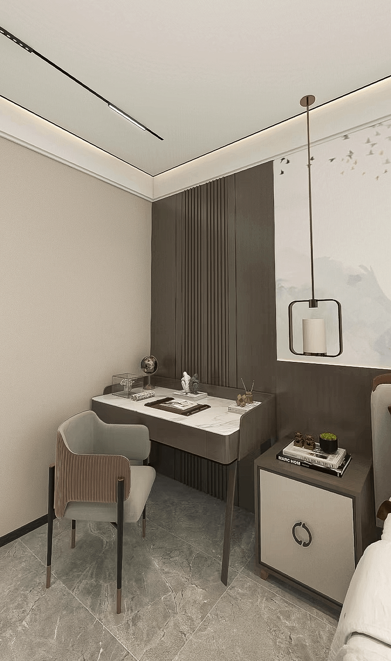 150平米新中式三居室装修设计效果图