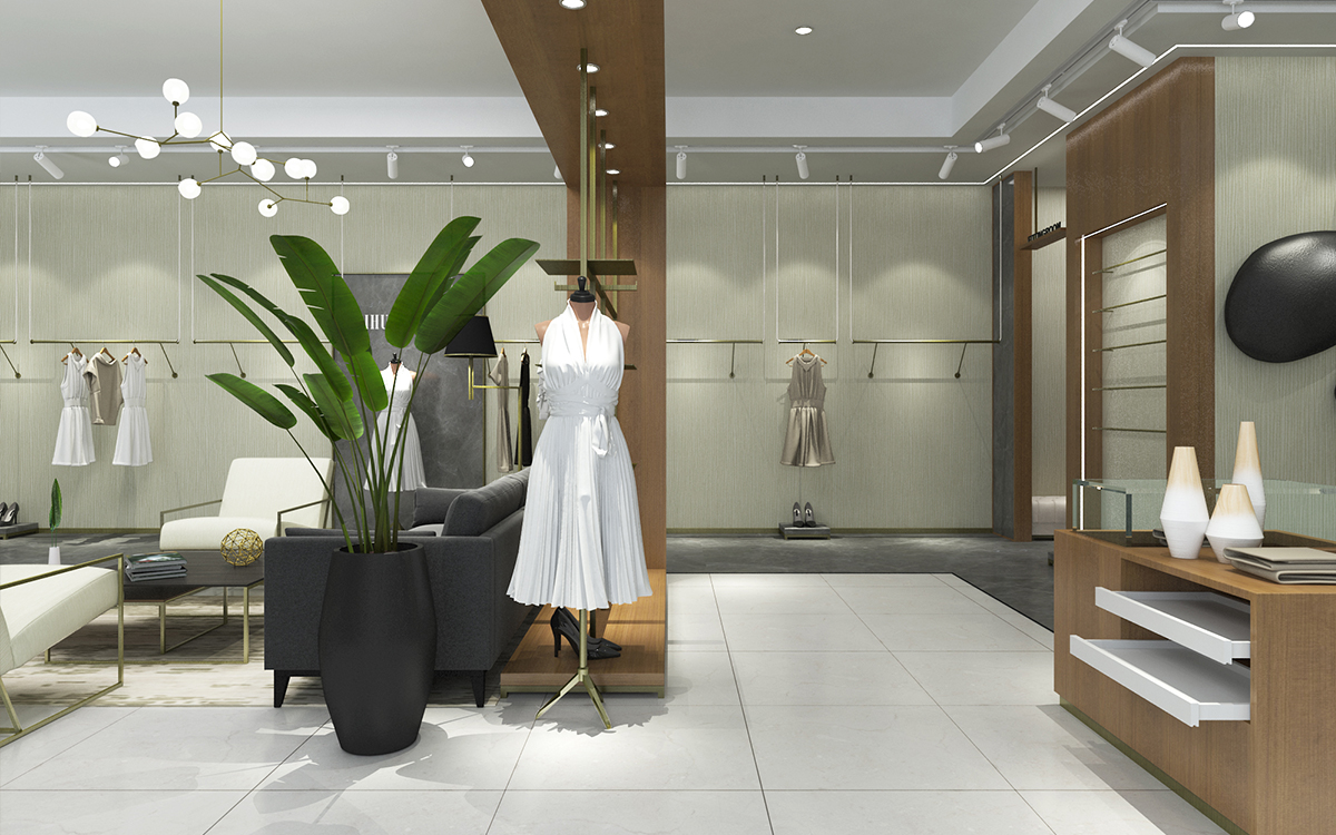 180平米服装门店装修设计效果图