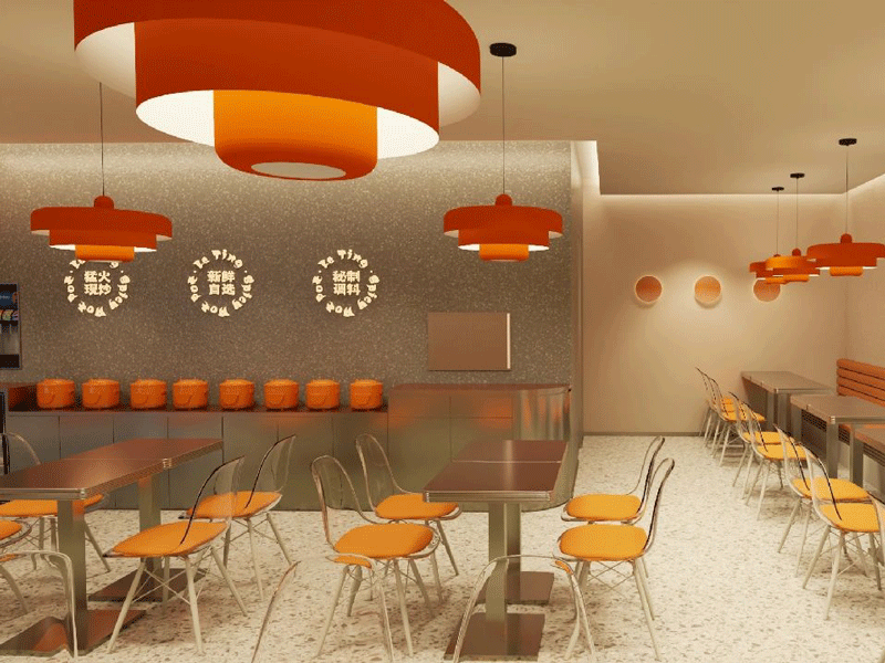 120平米麻辣香锅店面设计,麻辣香锅店装修效果图