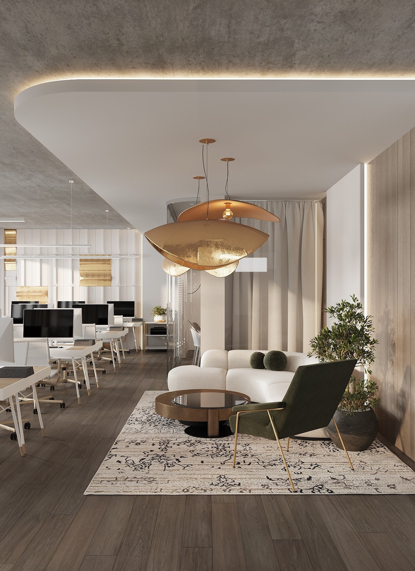 400平米郑州办公空间设计装修效果图