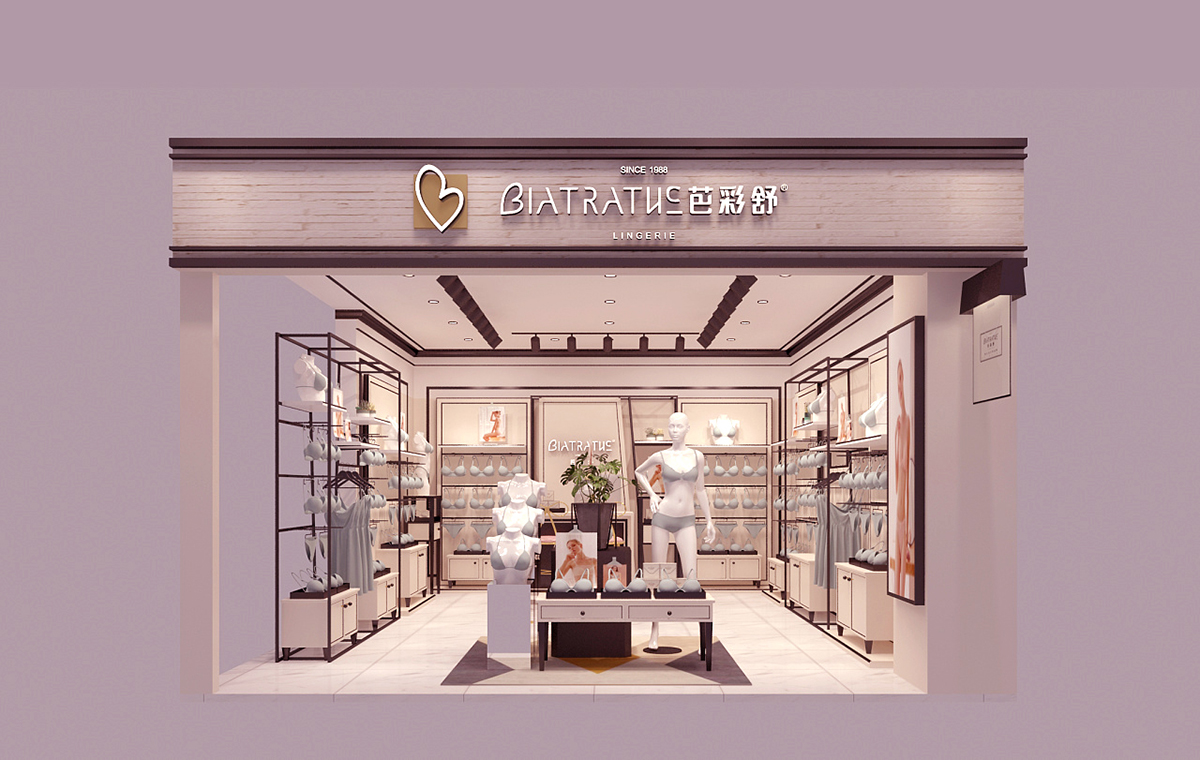 35平米郑州内衣店设计,内衣店装修效果图