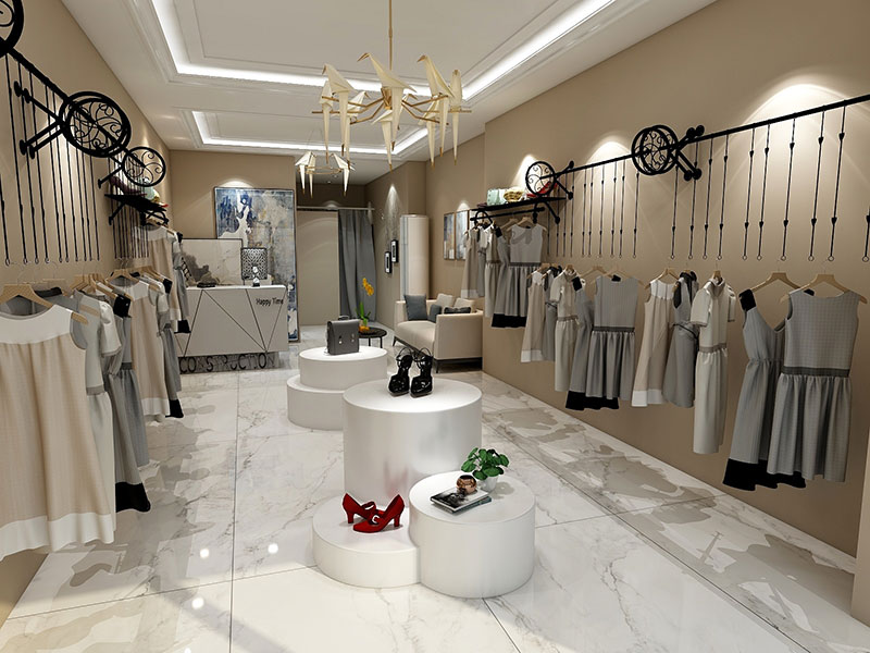 90平米郑州女装店铺装修设计效果图