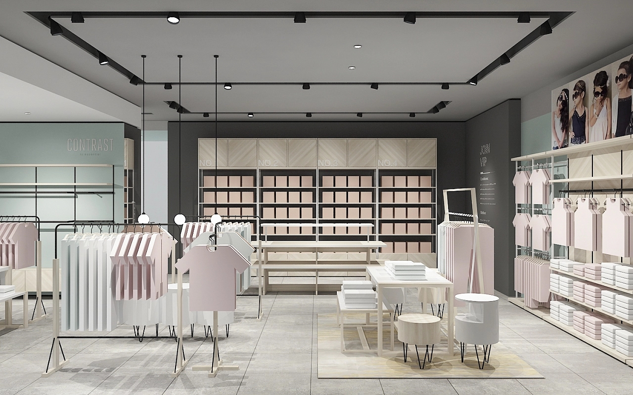 280平米品牌母婴店铺设计装修效果图