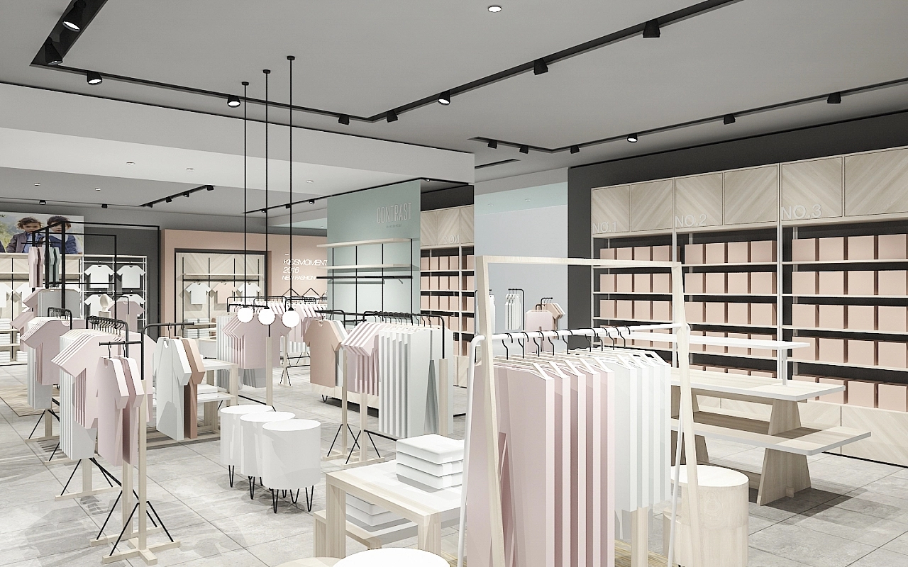 280平米品牌母婴店铺设计装修效果图