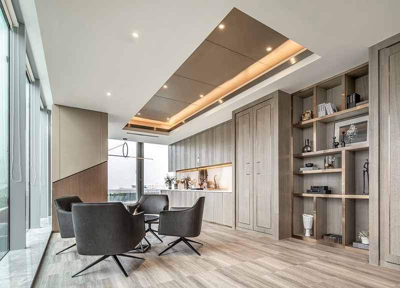 400平米办公室装修施工效果图