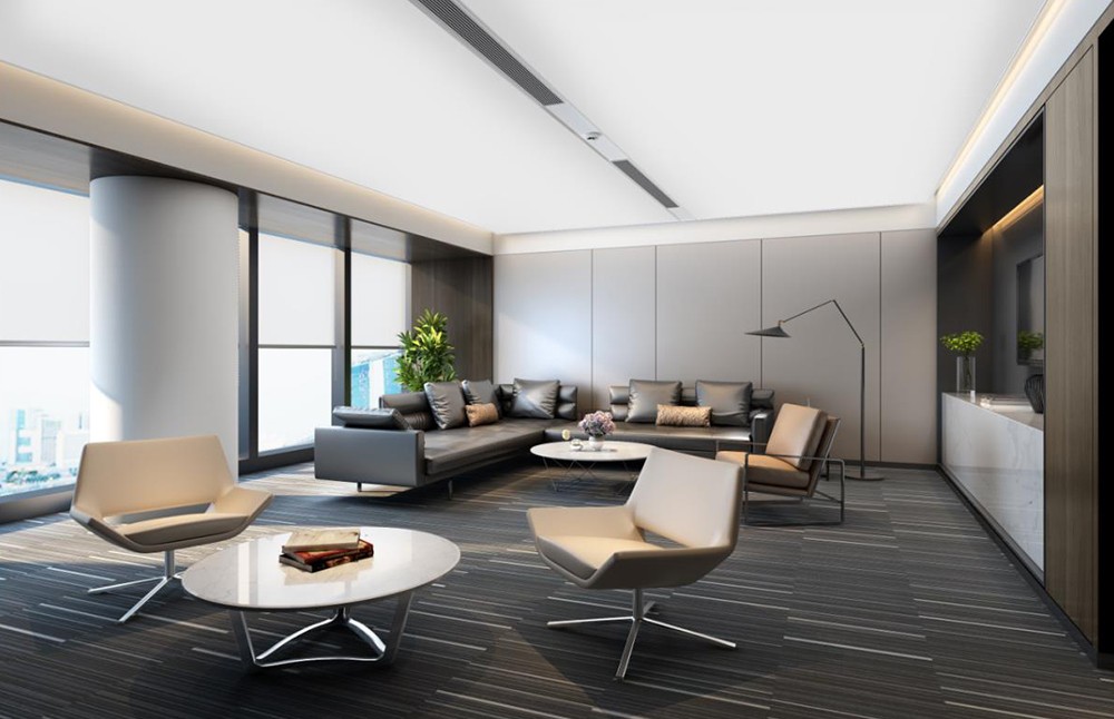 300平米实业公司办公室设计效果图