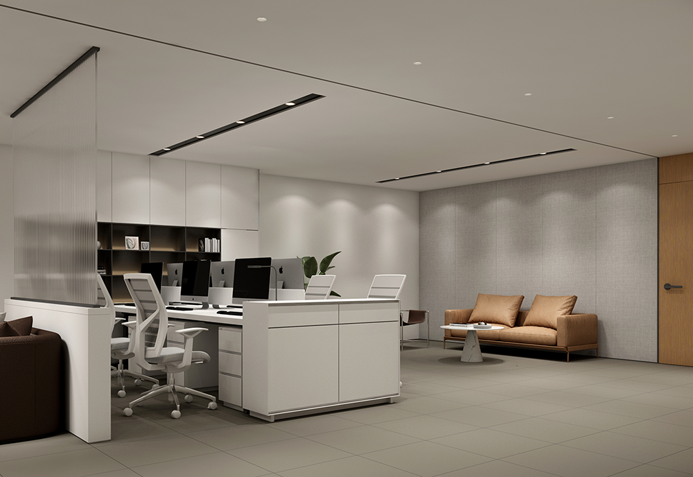 1200平米生物科技公司办公楼装修效果图