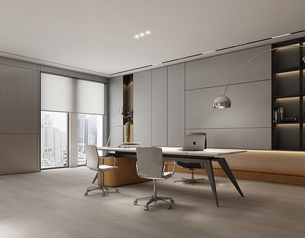 1200平米生物科技公司办公楼装修效果图