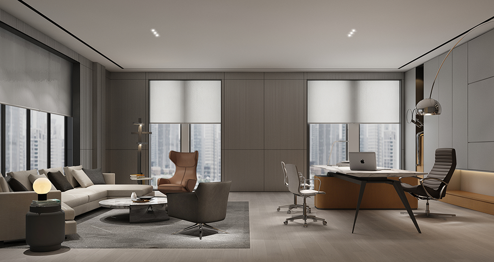 1200平米生物科技公司办公楼装修效果图