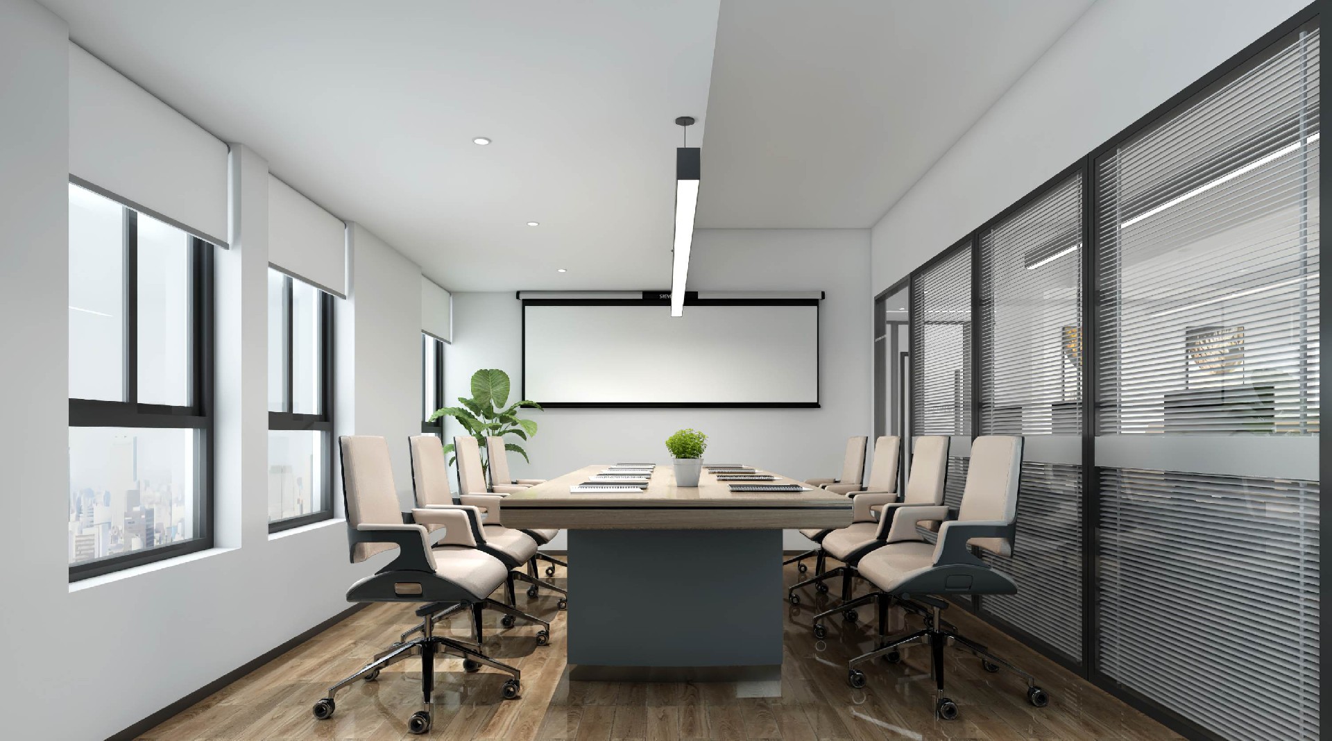 200平米郑州办公室设计施工实景图