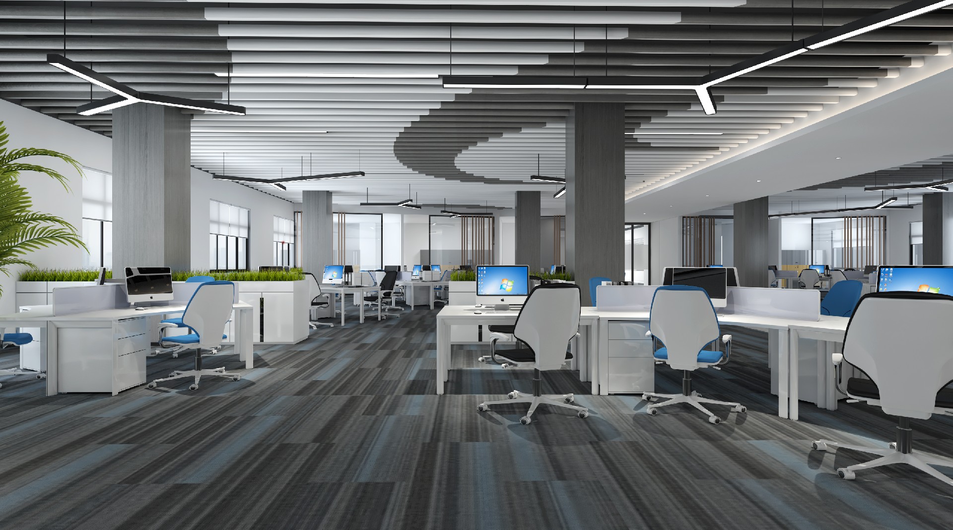 1500平米办公室装修设计效果图