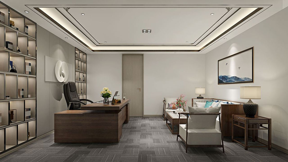 280平米新中式办公室装修效果图