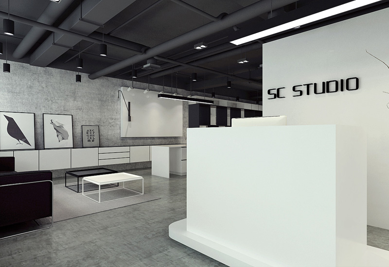 460平米企业办公室装修效果图