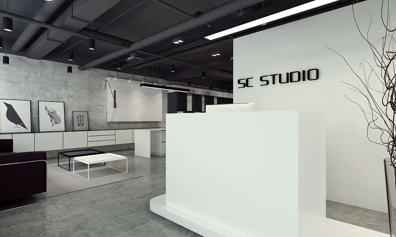 460平米企业办公室装修效果图