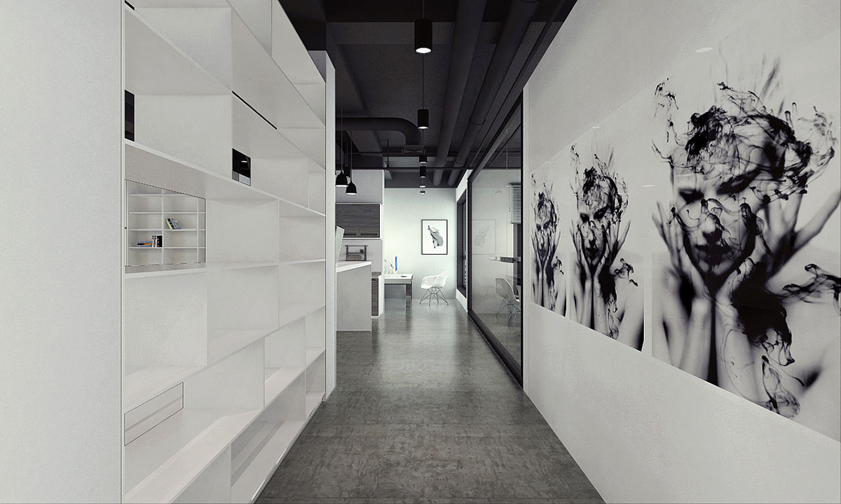 460平米企业办公室装修效果图