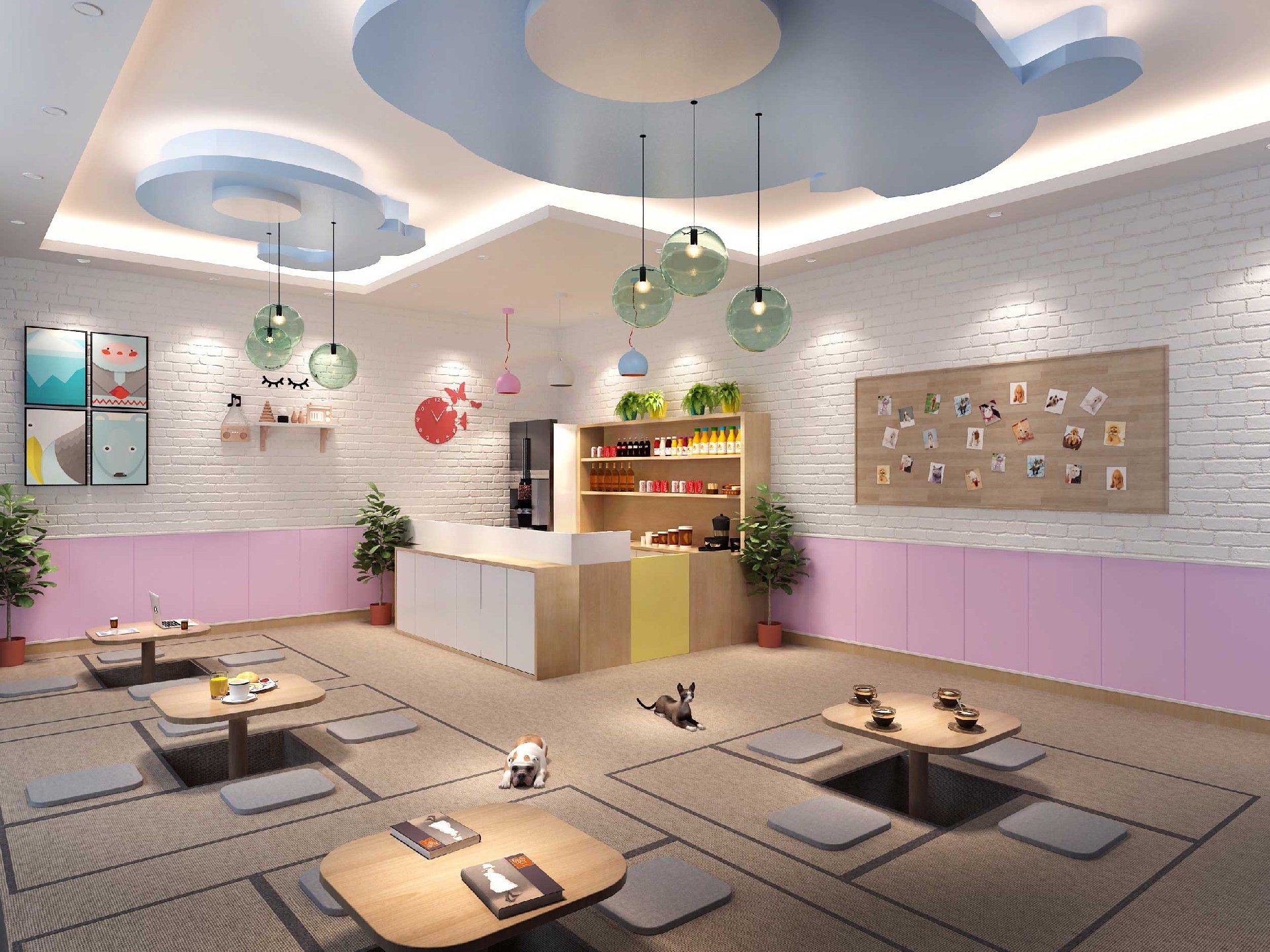 130平米郑州宠物店装修效果图