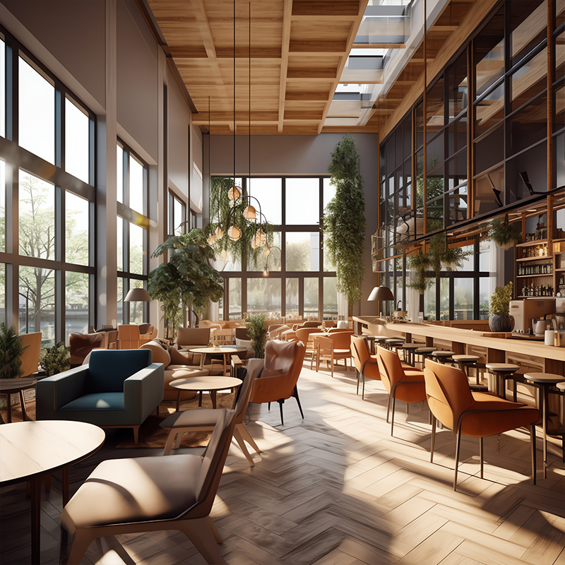 400平米餐饮店面装修设计效果图