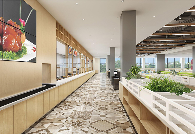 1000平米学校食堂设计装修效果图