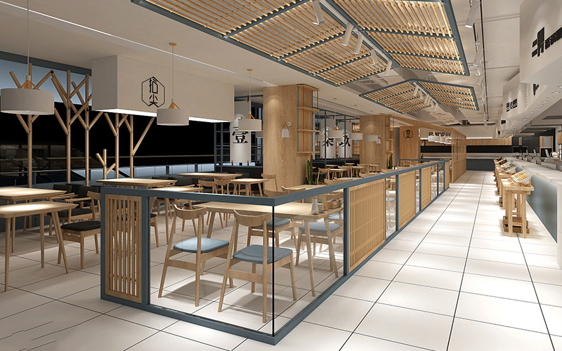 320平米餐饮空间装修设计效果图