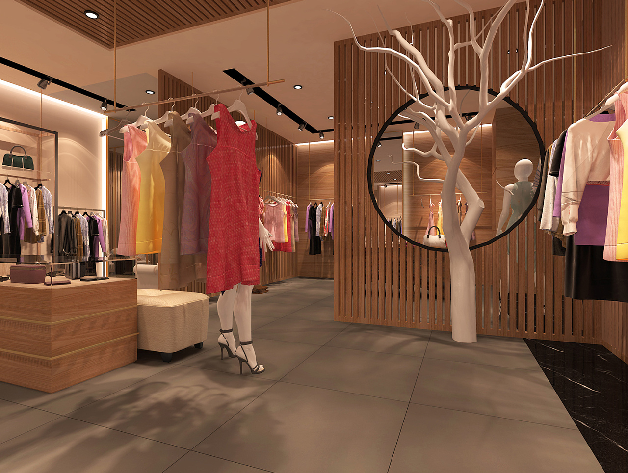 230平米品牌女装店装修设计效果图