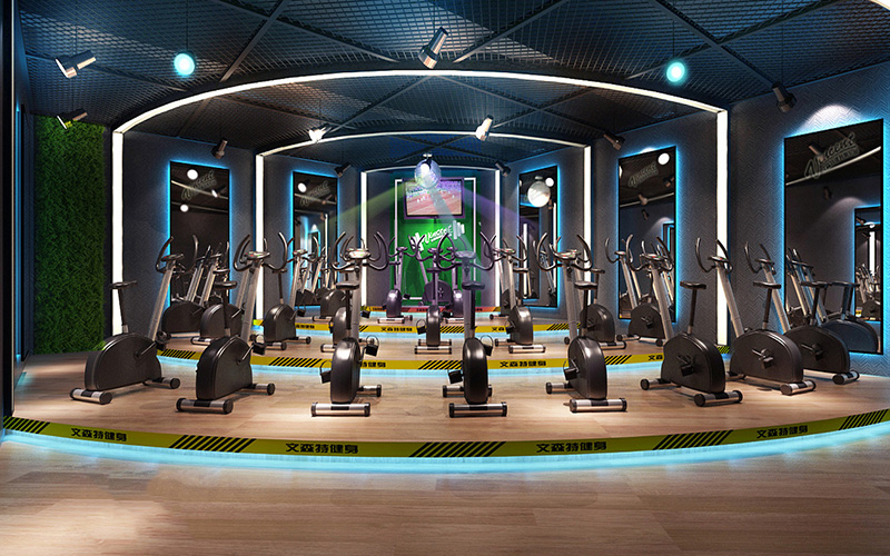 1500㎡健身俱乐部装修设计效果图