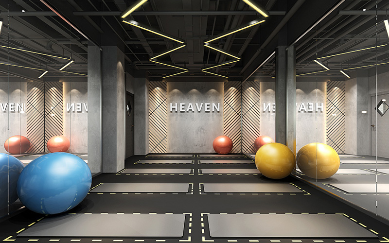 1800平米健身俱乐部装修效果图