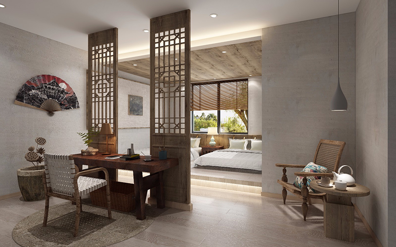 480平米新郑主题民宿客栈装修设计效果图