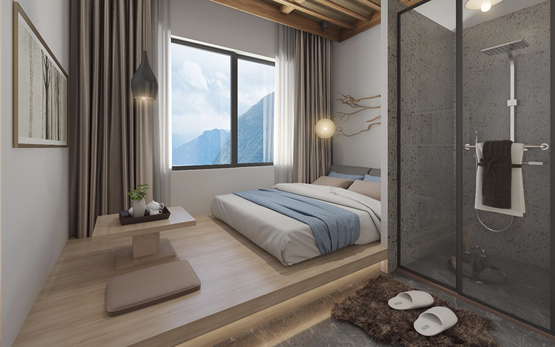 480平米新郑主题民宿客栈装修设计效果图