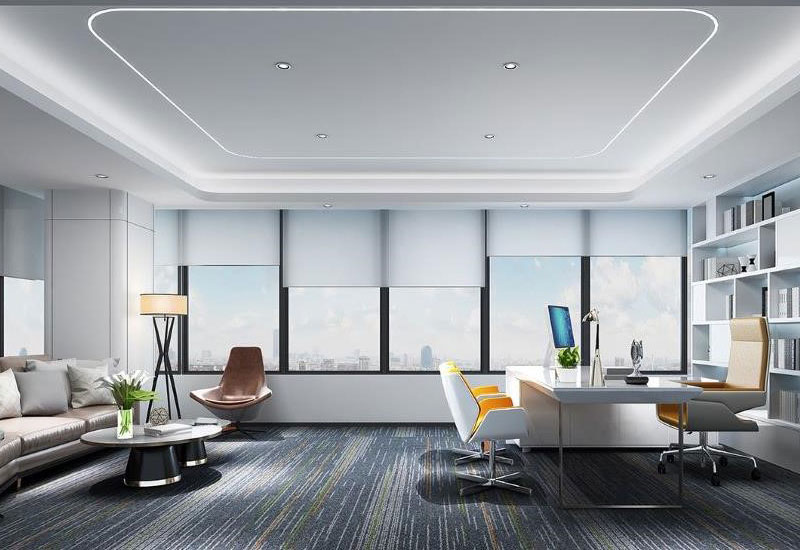 600平米办公室装修设计-产业园装修改造