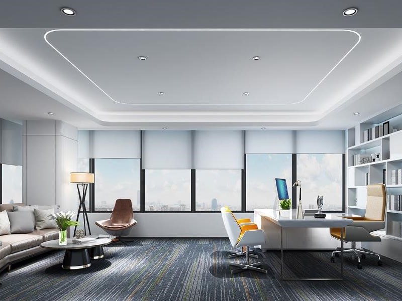 600平米办公室装修设计-产业园装修改造