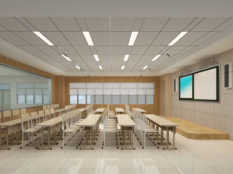 800平米学校办公室装修-教室装修效果图