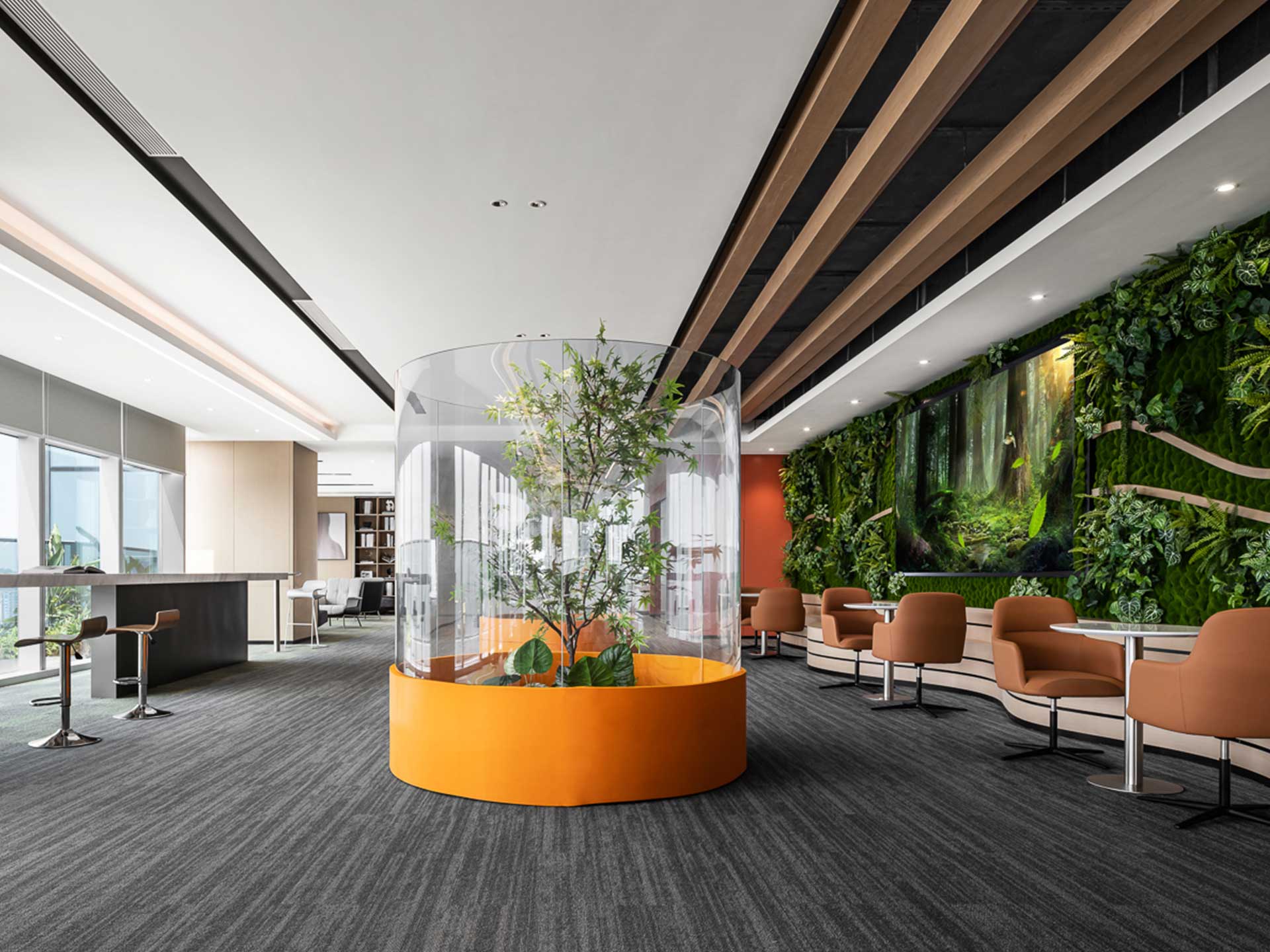 1050平米办公室设计装修效果图