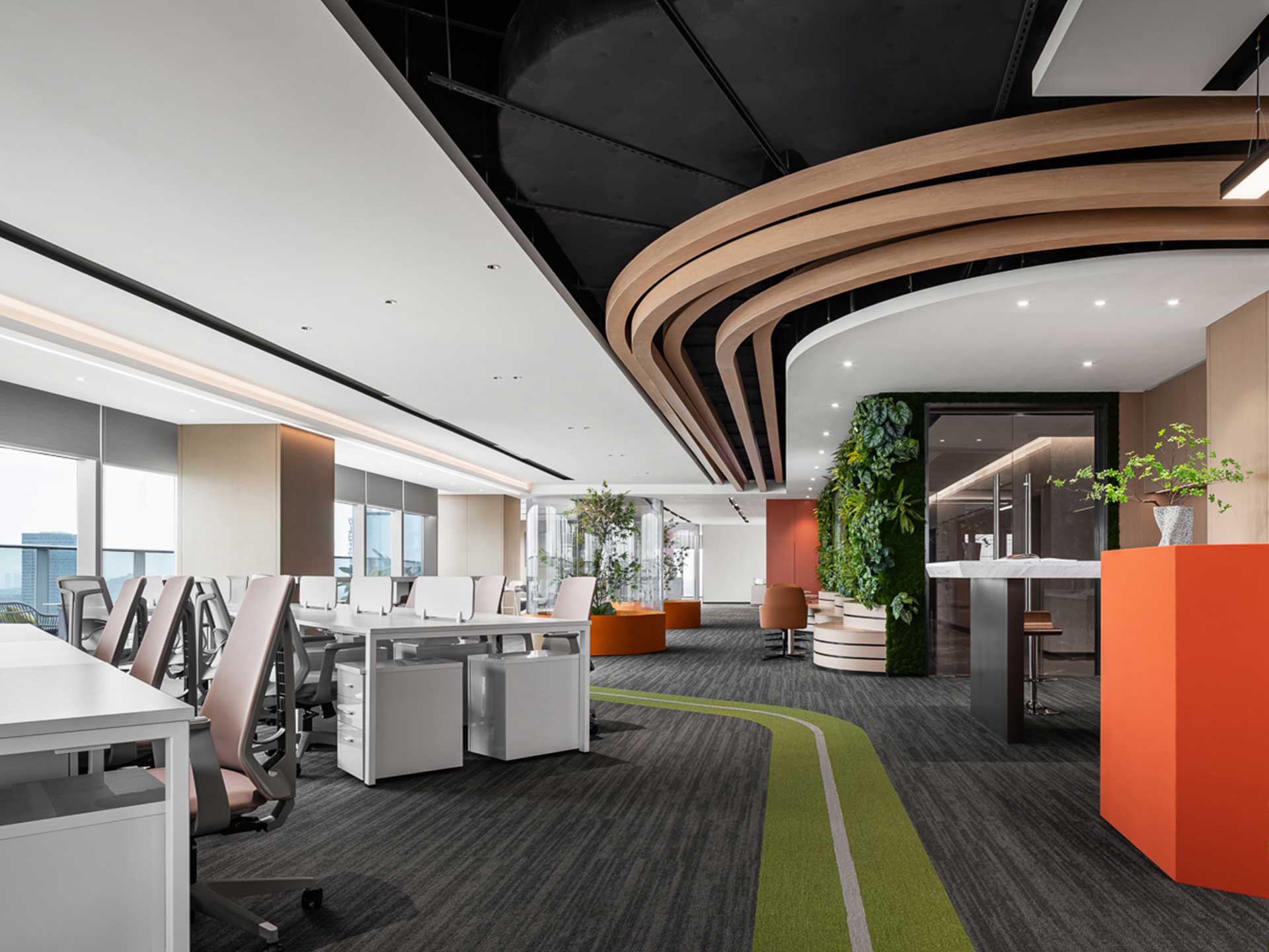 1050平米办公室设计装修效果图