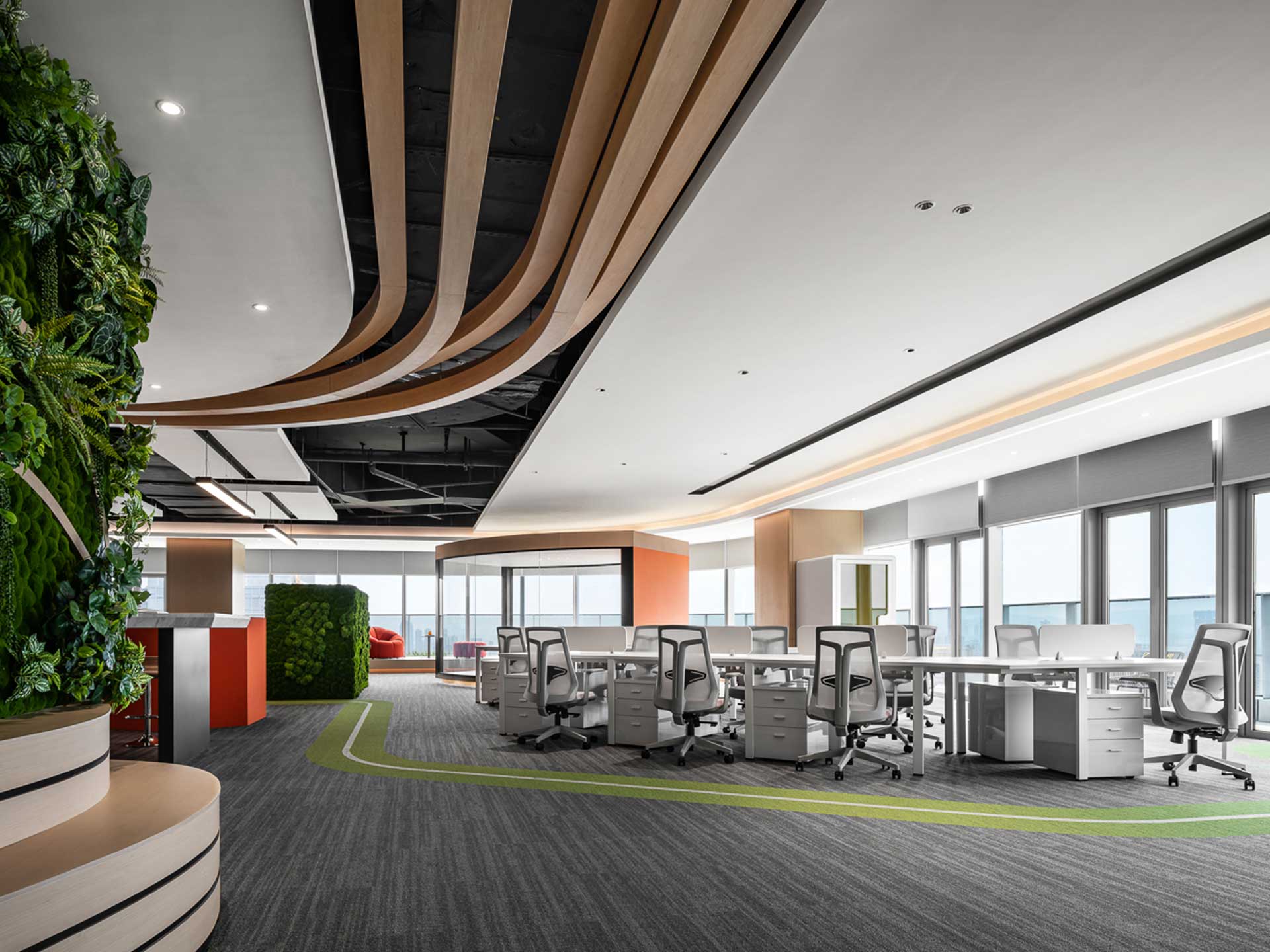 1050平米办公室设计装修效果图
