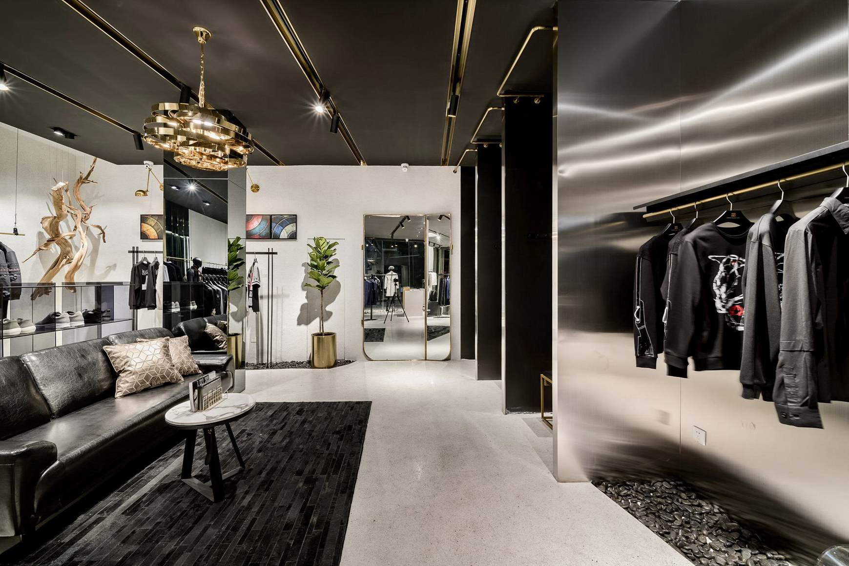 85平米男装专卖店设计装修效果图