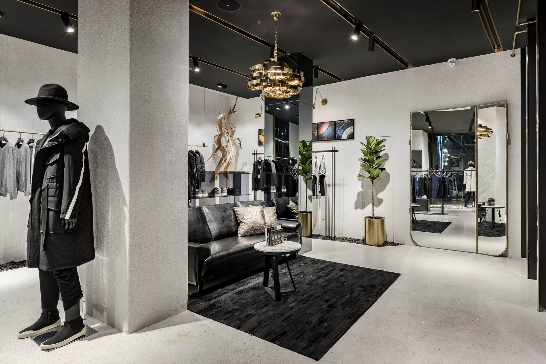 85平米男装专卖店设计装修效果图