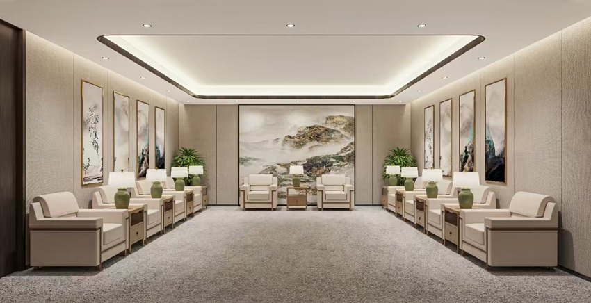 430平米科技公司办公空间装修设计效果图