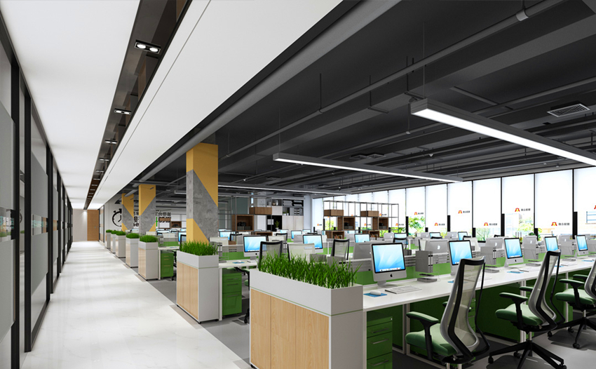 1100平米金融办公空间装饰设计效果图