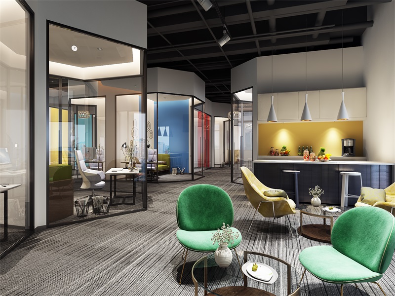 500平网红直播办公空间设计效果图